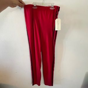 Red leggings
